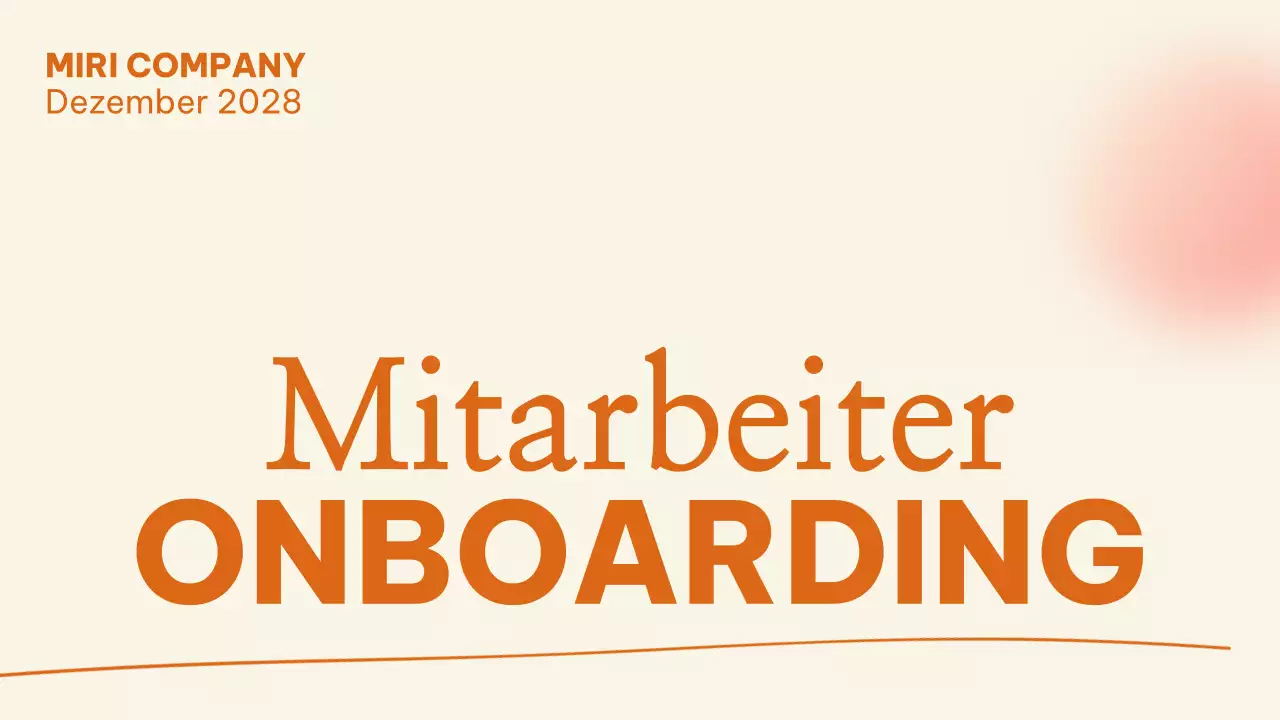 orange modern employee guide