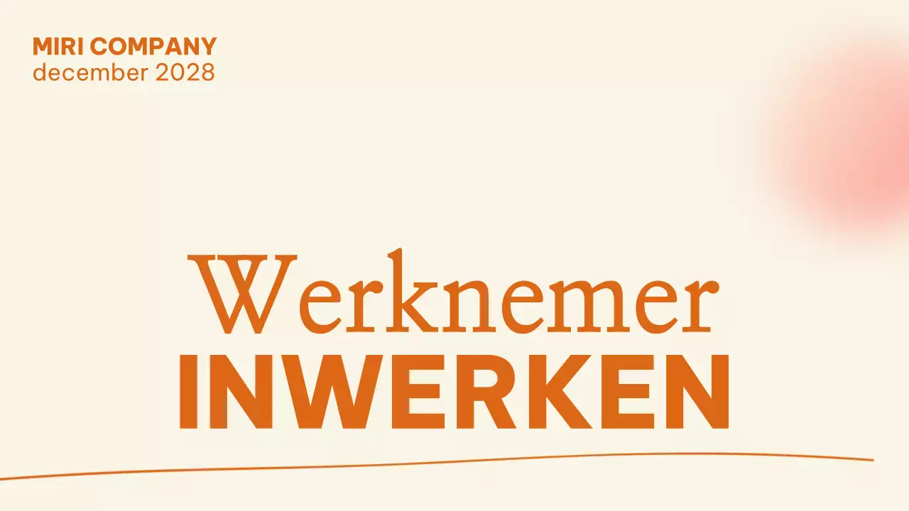 oranje moderne personeelsgids