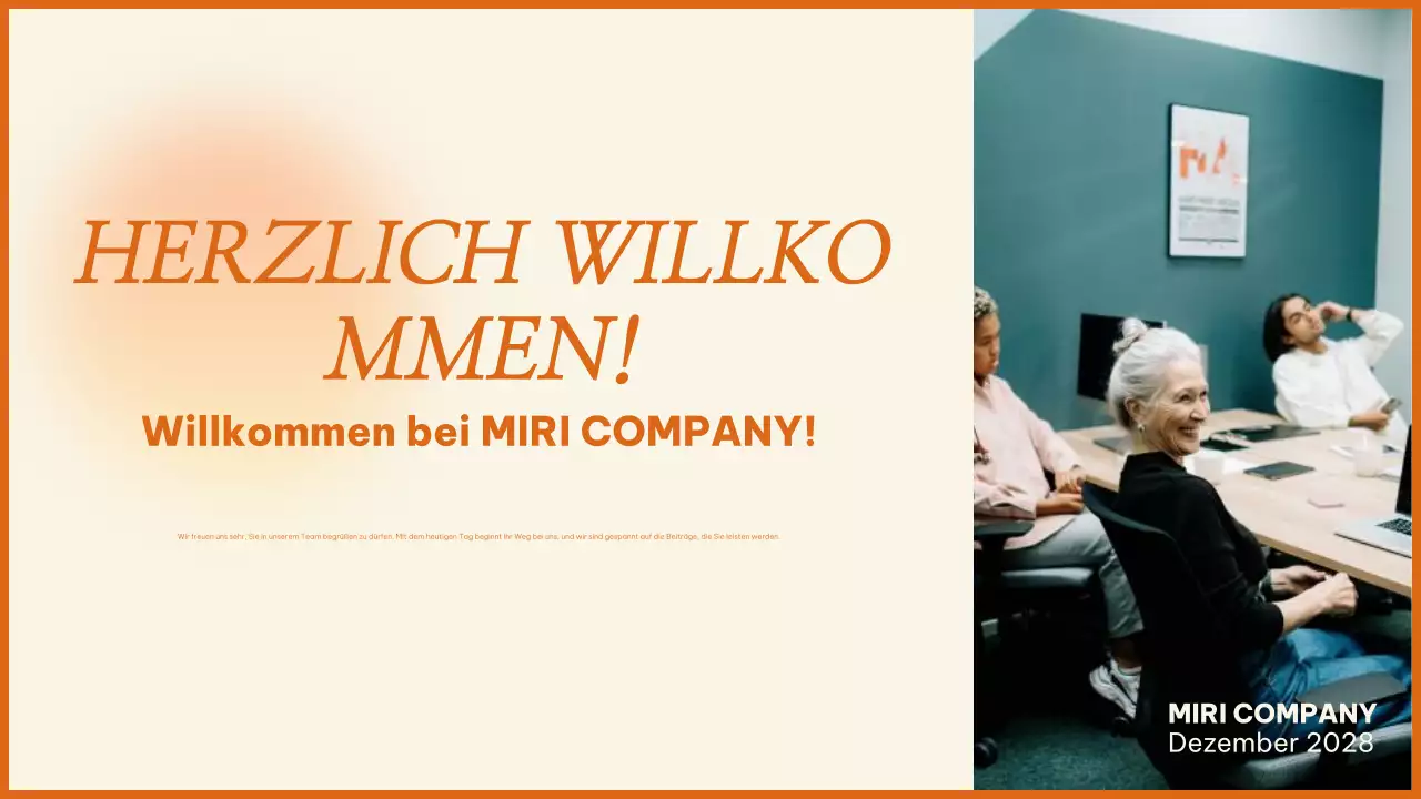 orange modern employee guide