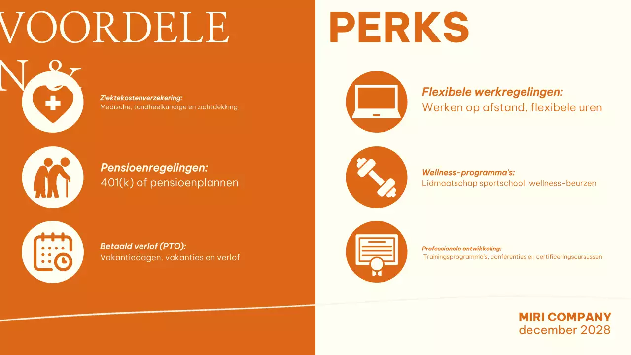 oranje moderne personeelsgids