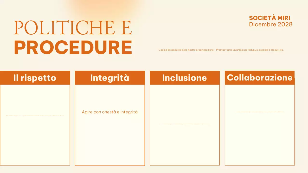 guida moderna per i dipendenti arancioni