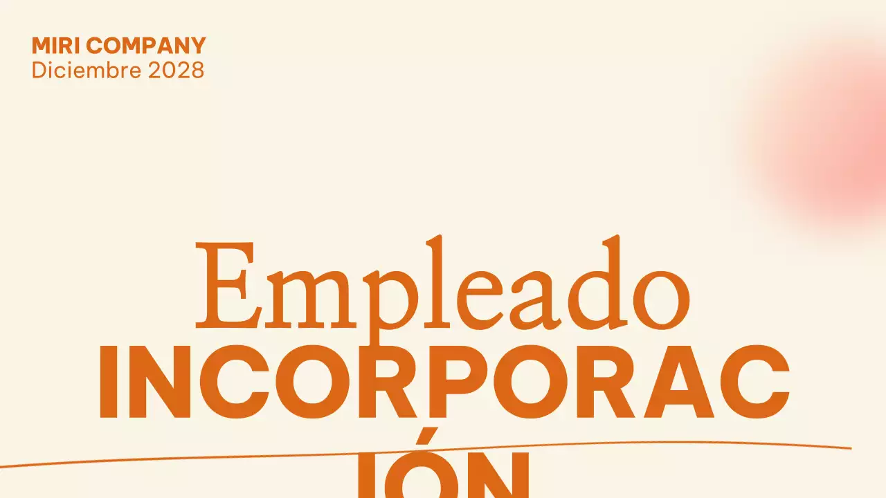 guía del empleado de orange modern