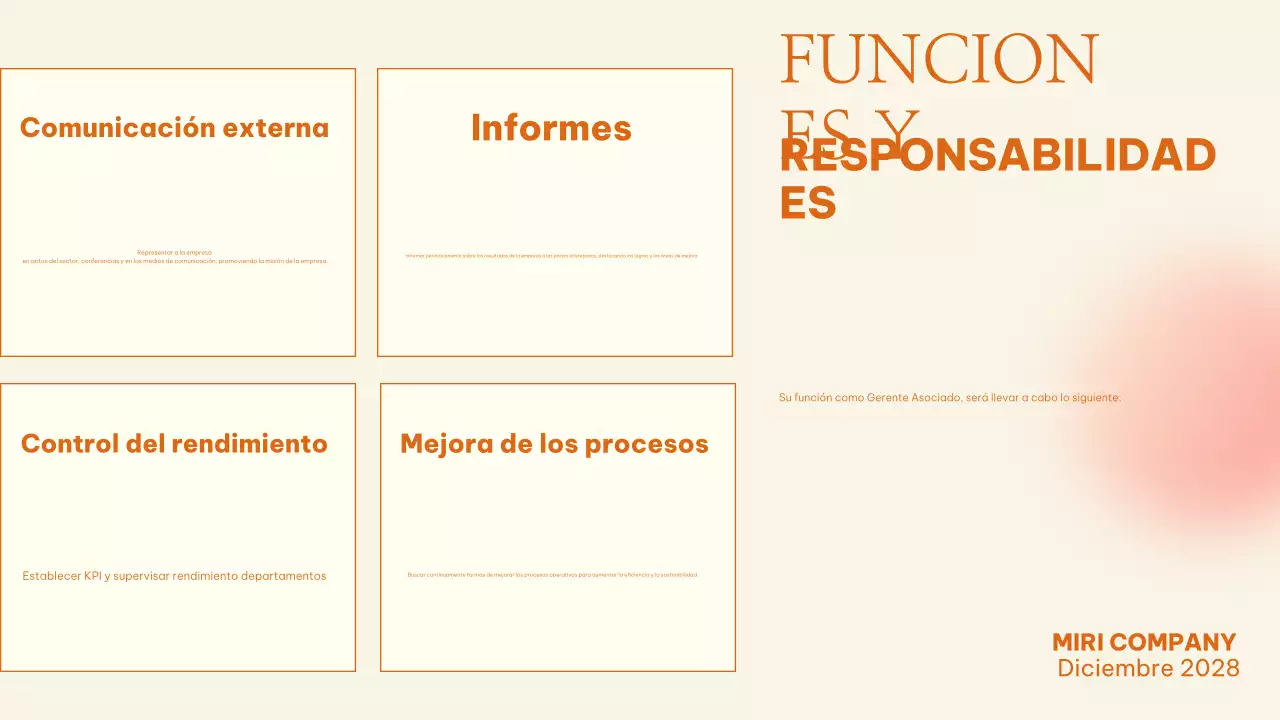 guía del empleado de orange modern