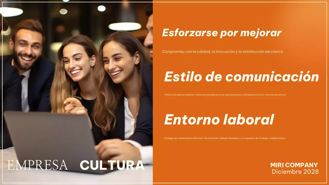 guía del empleado de orange modern