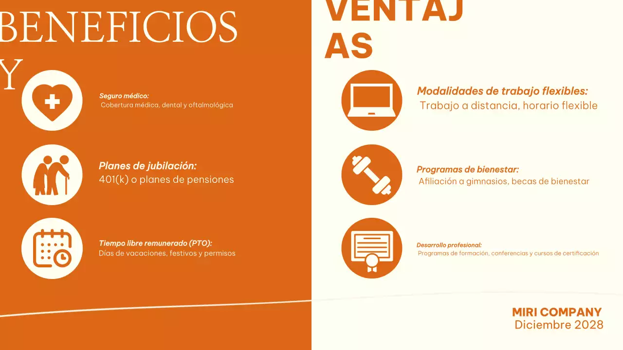 guía del empleado de orange modern
