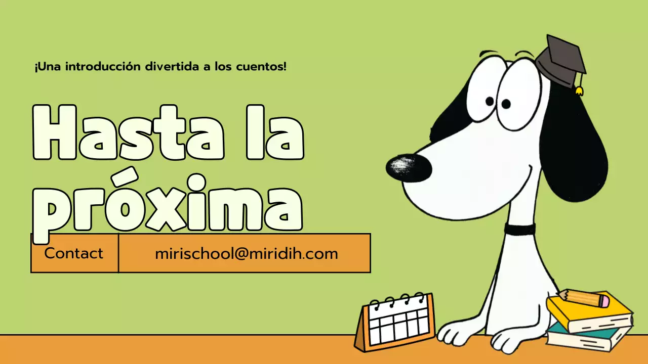 Material de clase de literatura cómica verde y naranja