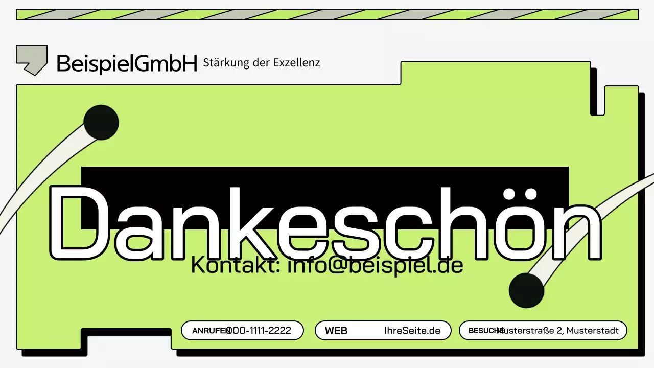 grüner geometrischer Marketingplan Förderung