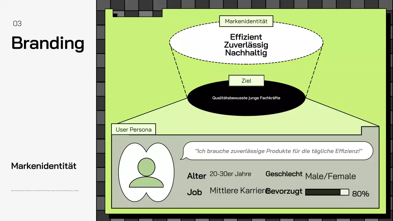 grüner geometrischer Marketingplan Förderung