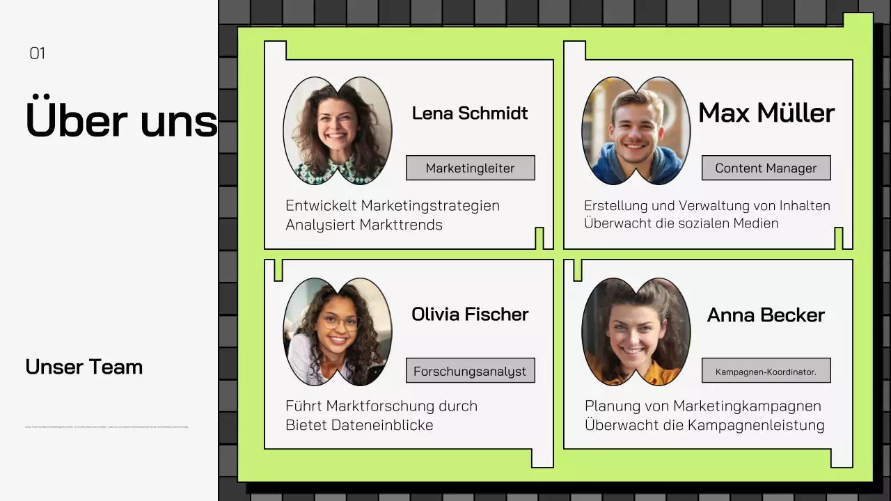 grüner geometrischer Marketingplan Förderung