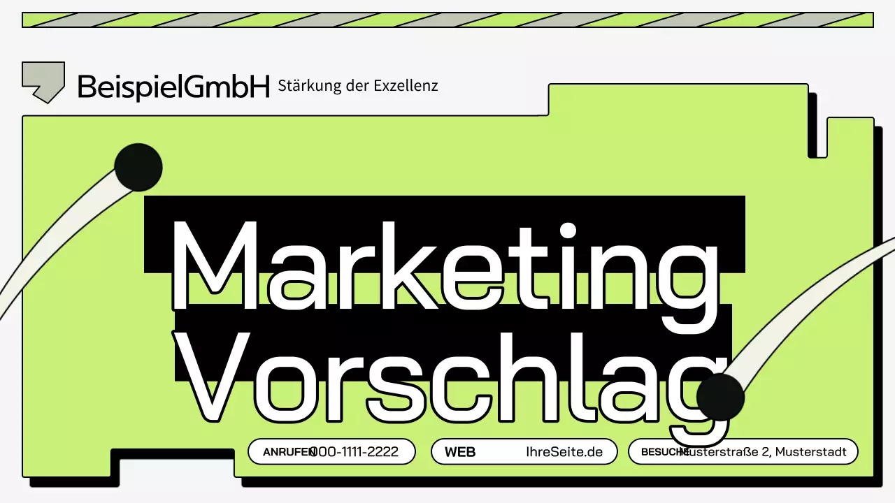 grüner geometrischer Marketingplan Förderung