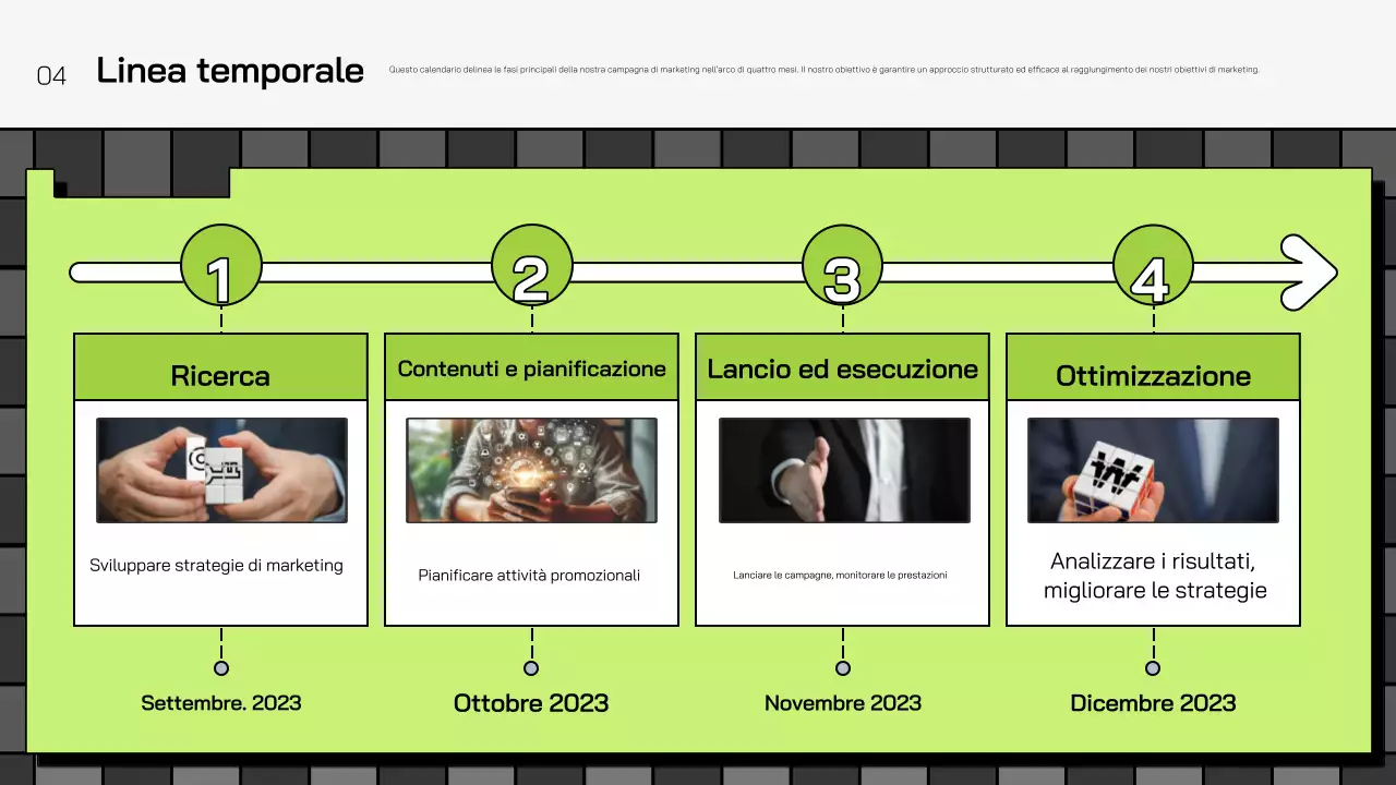 piano di marketing verde geometrico promozione