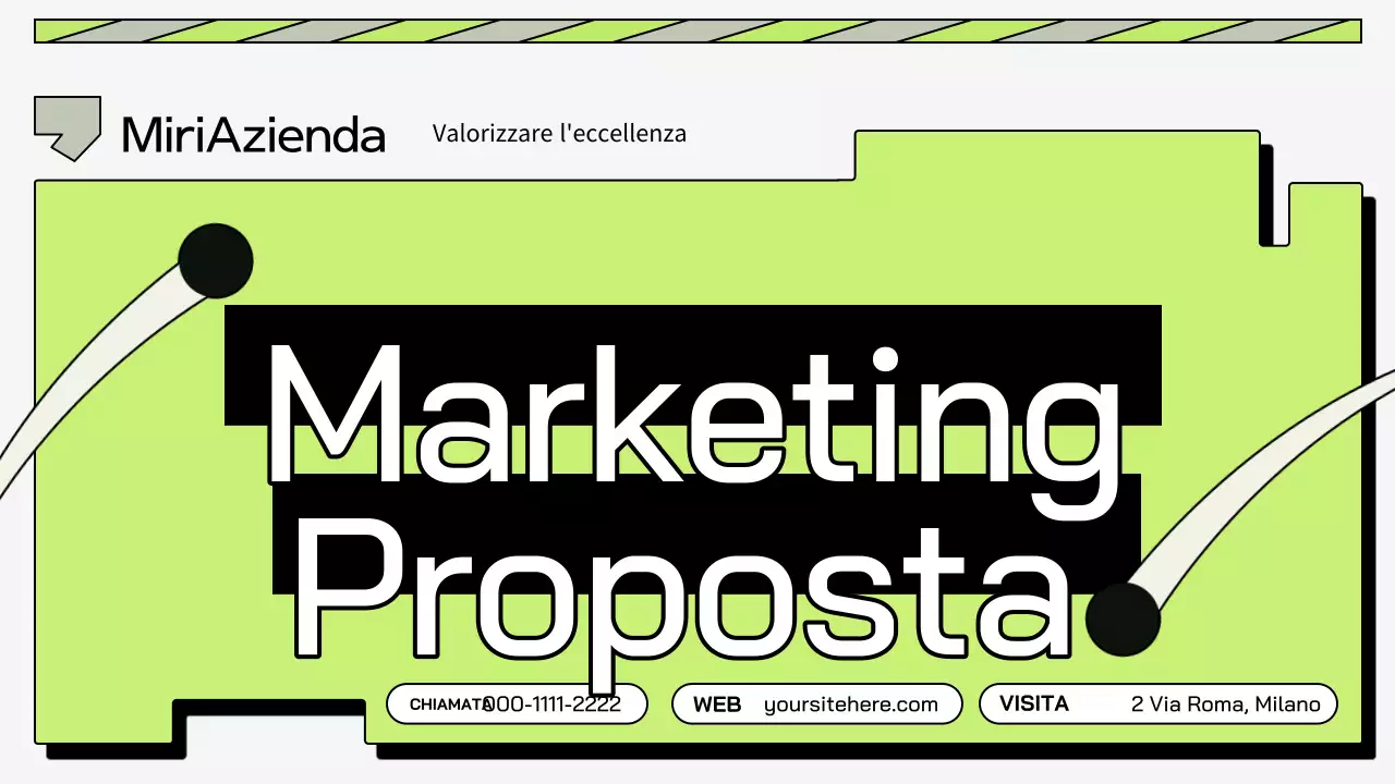 piano di marketing verde geometrico promozione