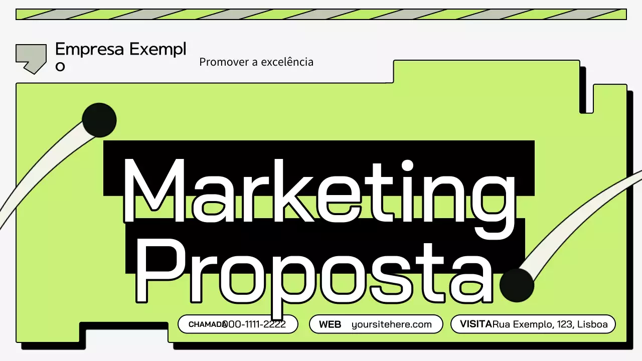 plano de marketing geométrico verde promoção
