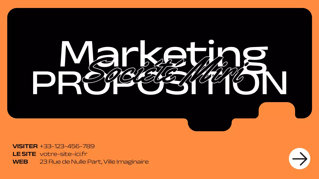 plan de marketing géométrique orange