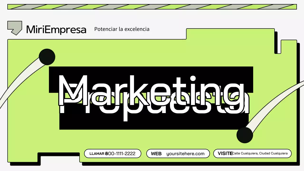 green geometric plan de marketing promoción