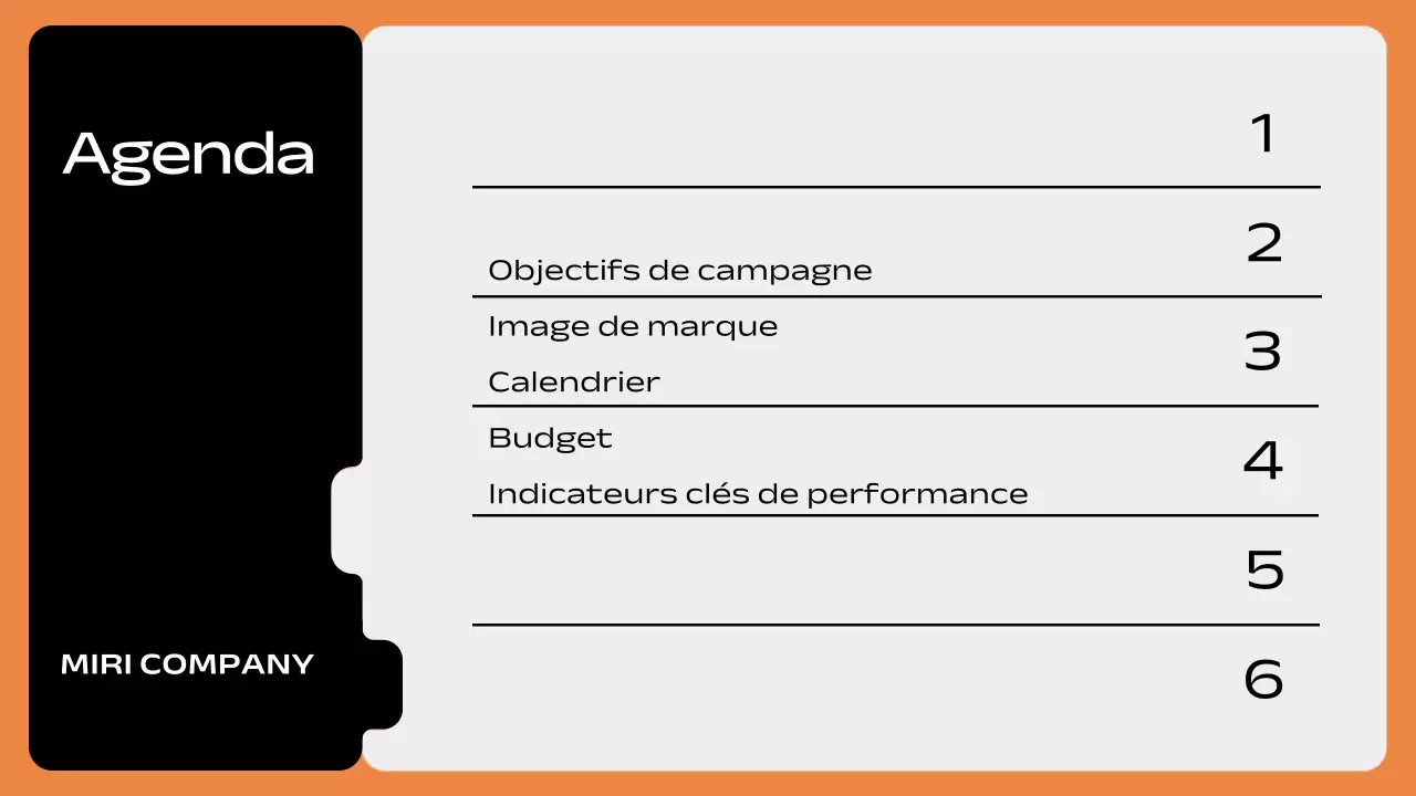 plan de marketing géométrique orange