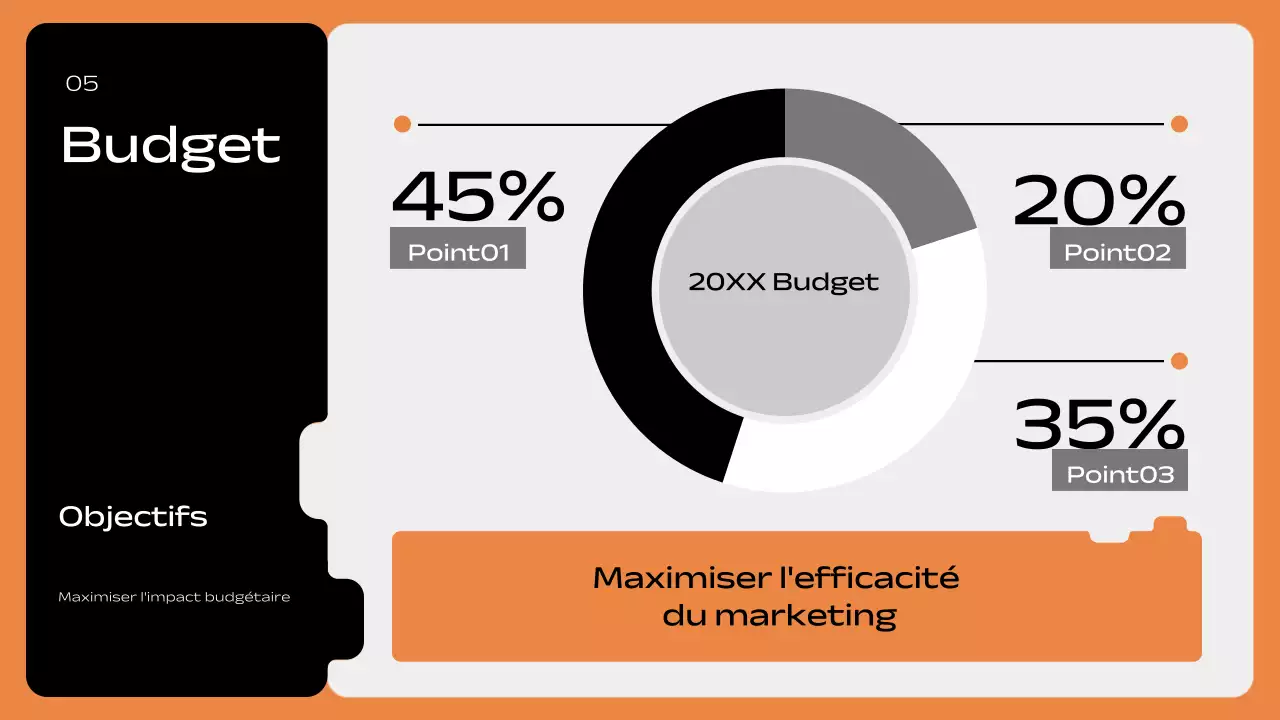 plan de marketing géométrique orange