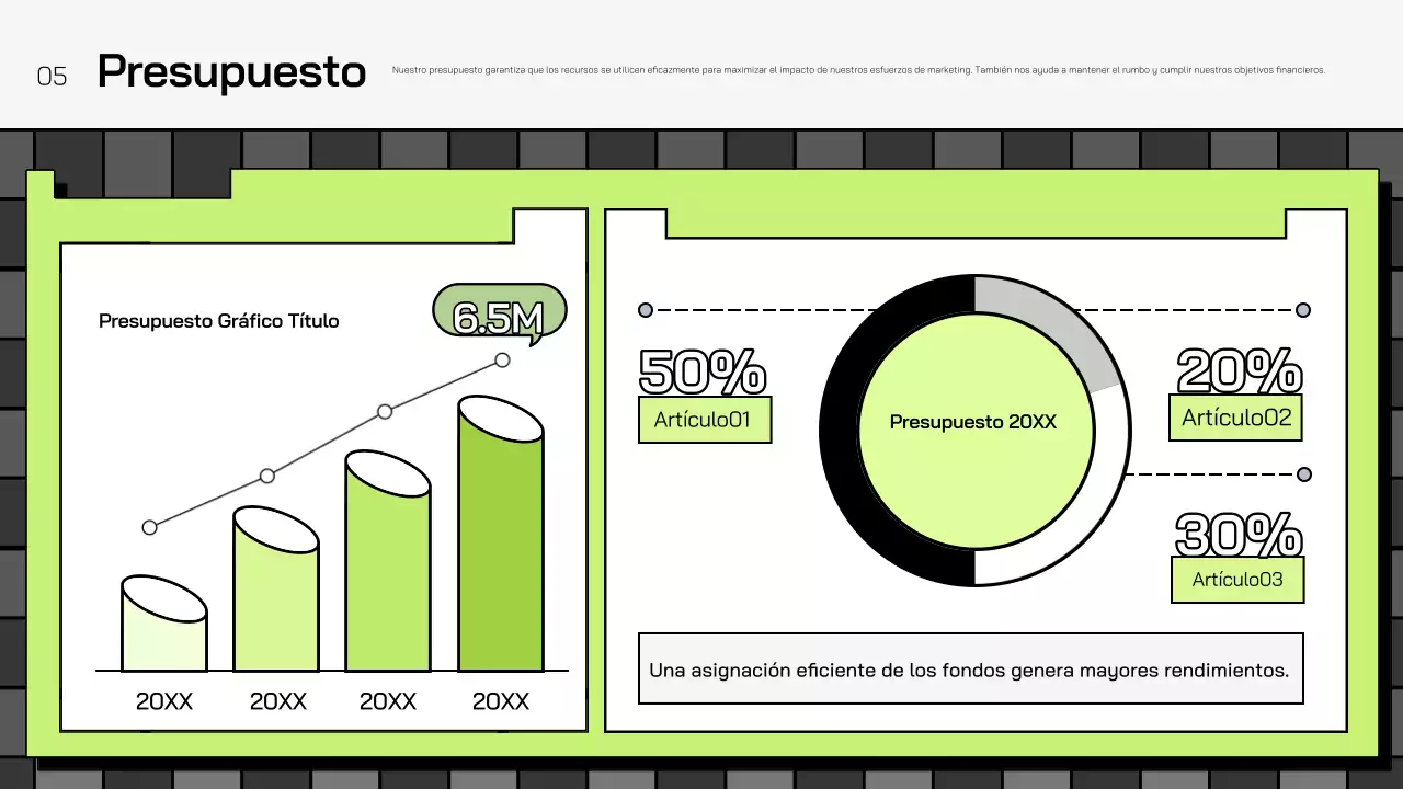 green geometric plan de marketing promoción