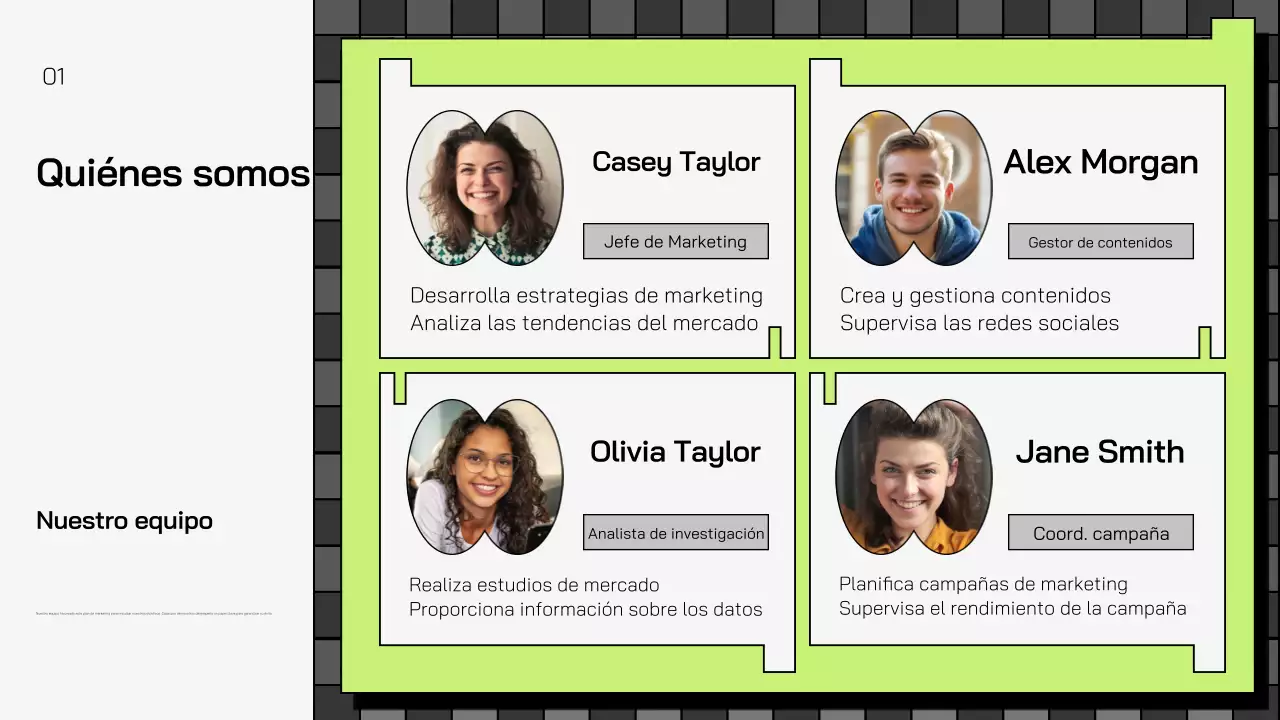 green geometric plan de marketing promoción