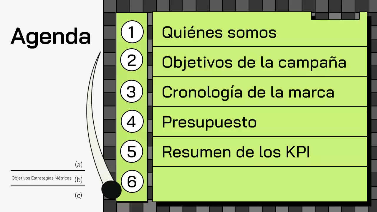 green geometric plan de marketing promoción