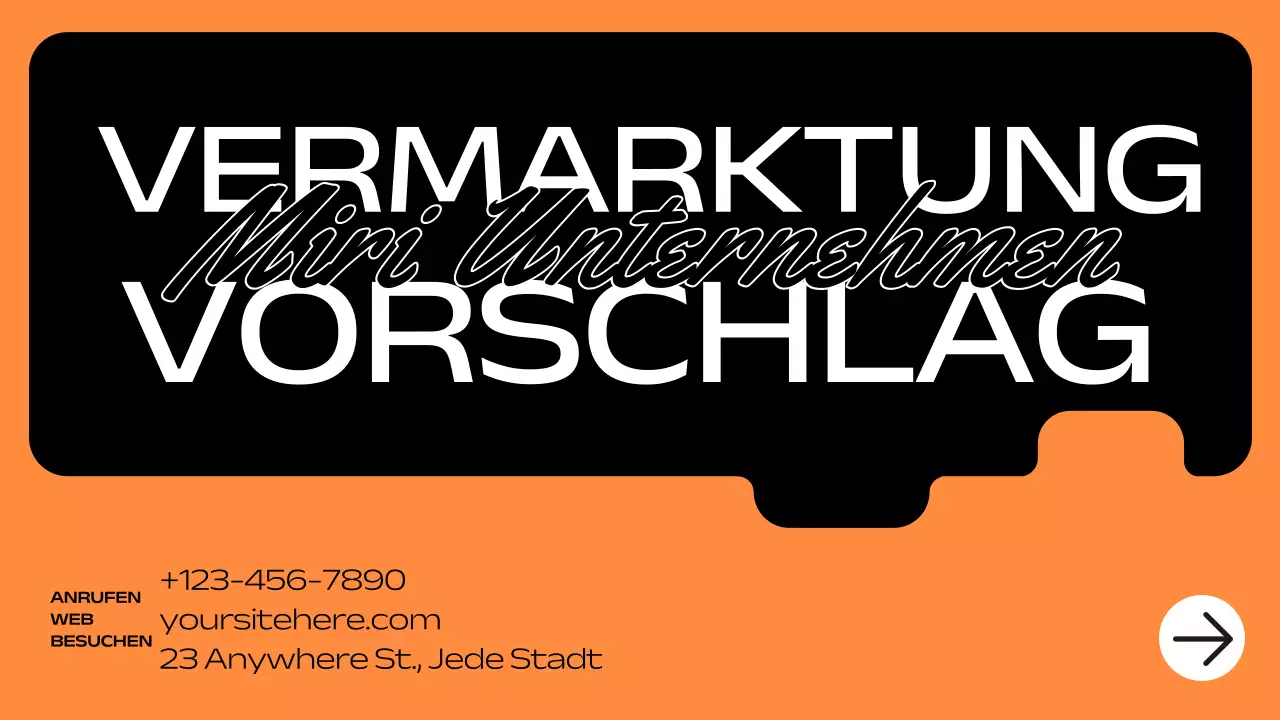 orange geometrischer Marketingplan Pitch