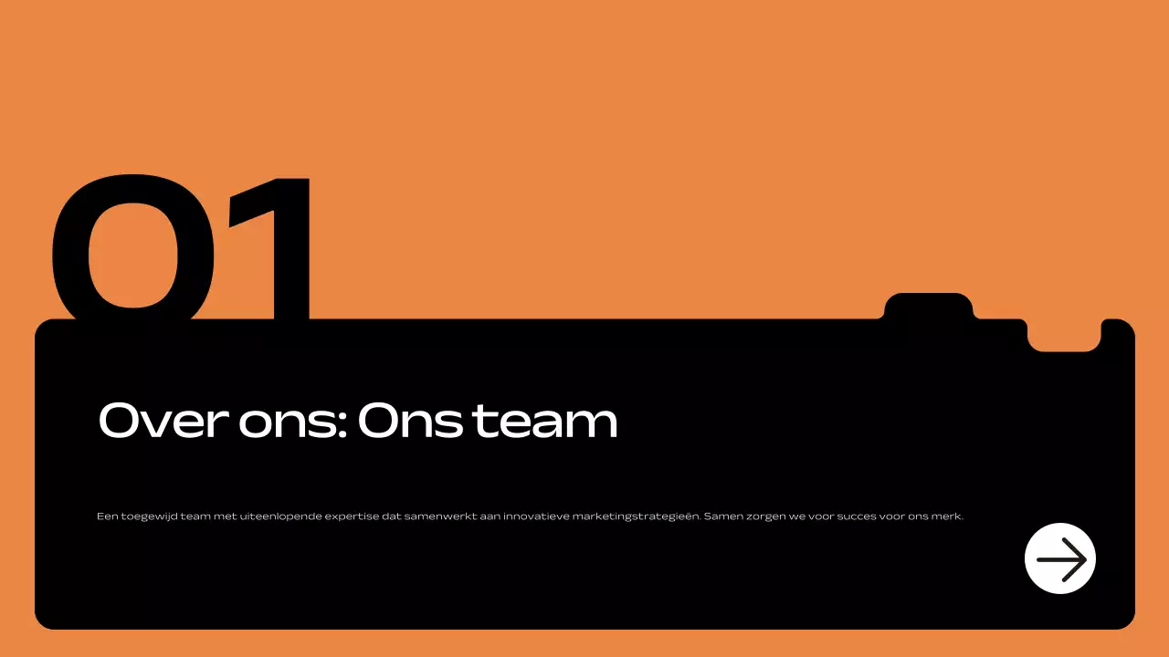 oranje geometrisch marketingplan pitch