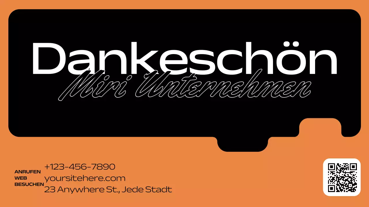 orange geometrischer Marketingplan Pitch