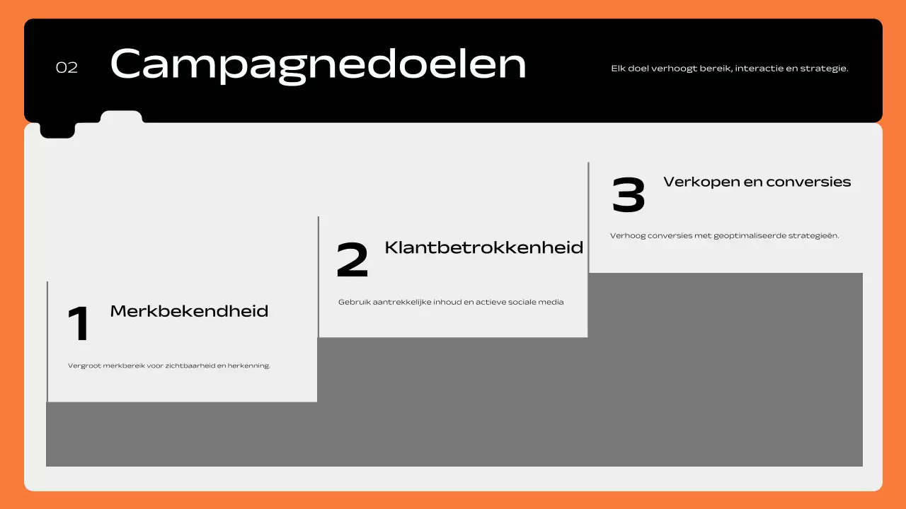 oranje geometrisch marketingplan pitch
