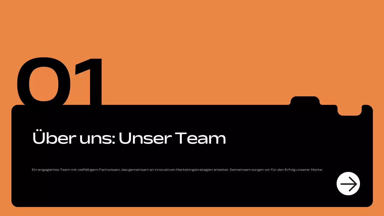 orange geometrischer Marketingplan Pitch