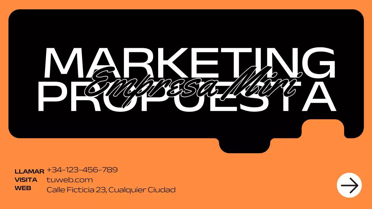 orange geometric plan de marketing pitch