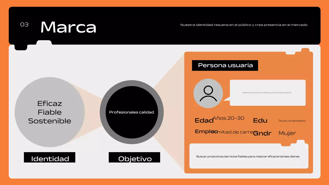 orange geometric plan de marketing pitch