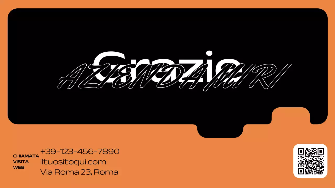 piano di marketing geometrico arancione pitch