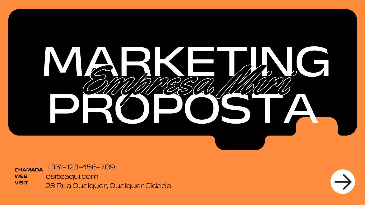 plano de marketing geométrico laranja pitch