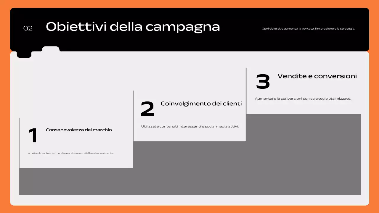 piano di marketing geometrico arancione pitch