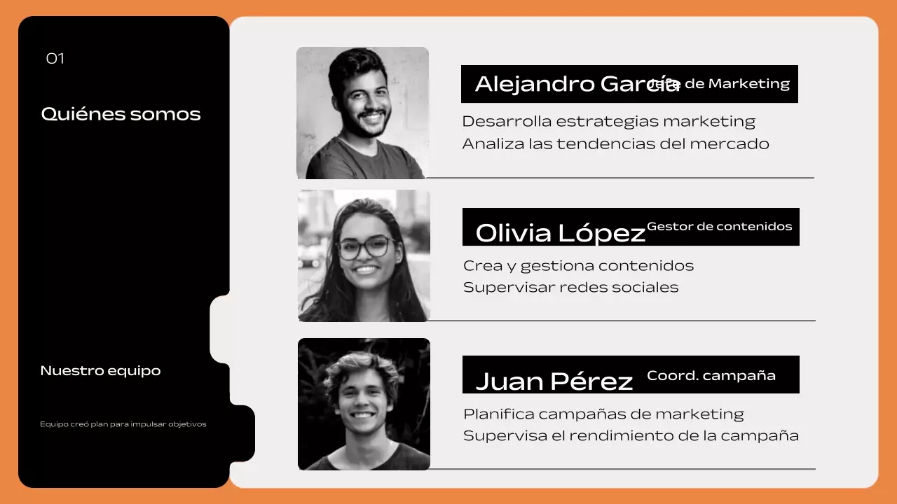 orange geometric plan de marketing pitch