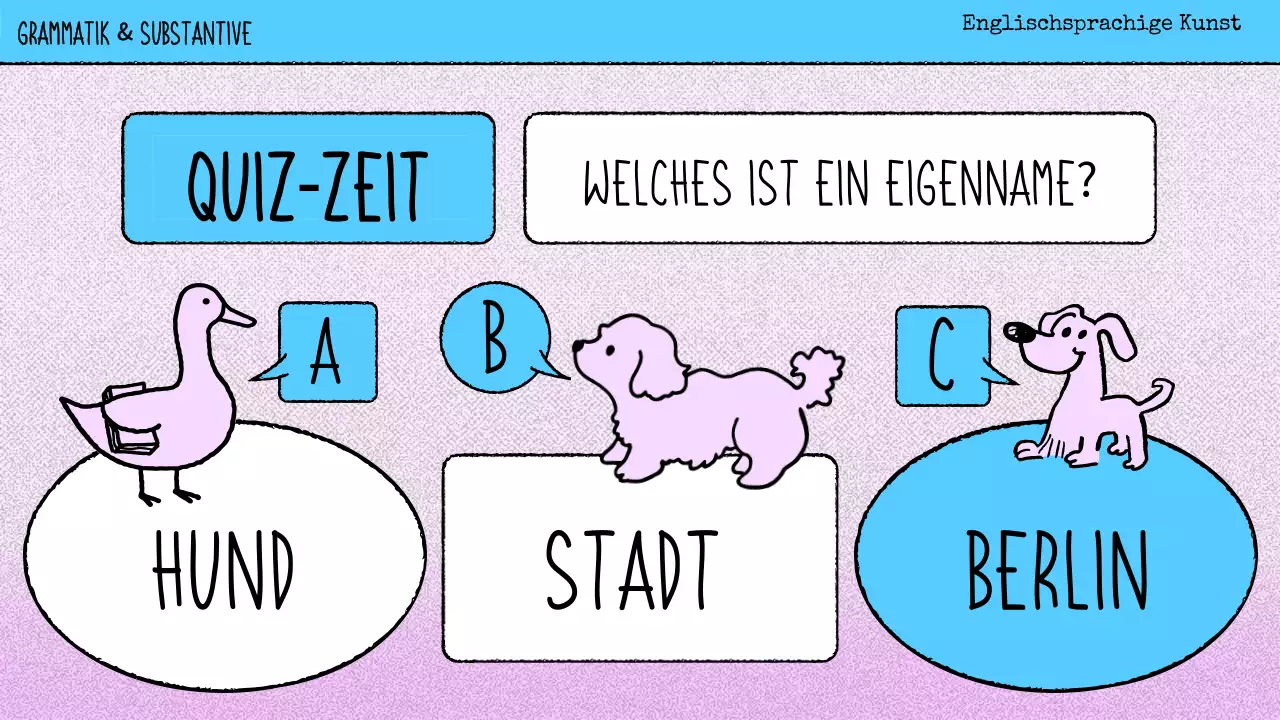 rosa Comic-Grammatik Unterrichtsmaterial