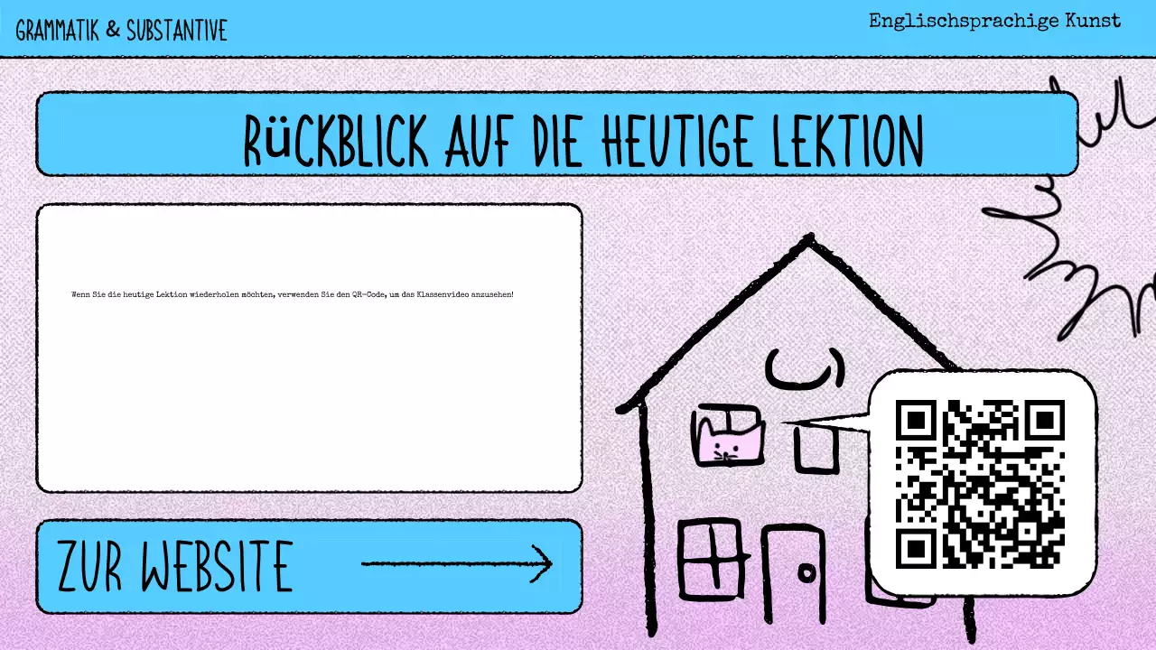 rosa Comic-Grammatik Unterrichtsmaterial