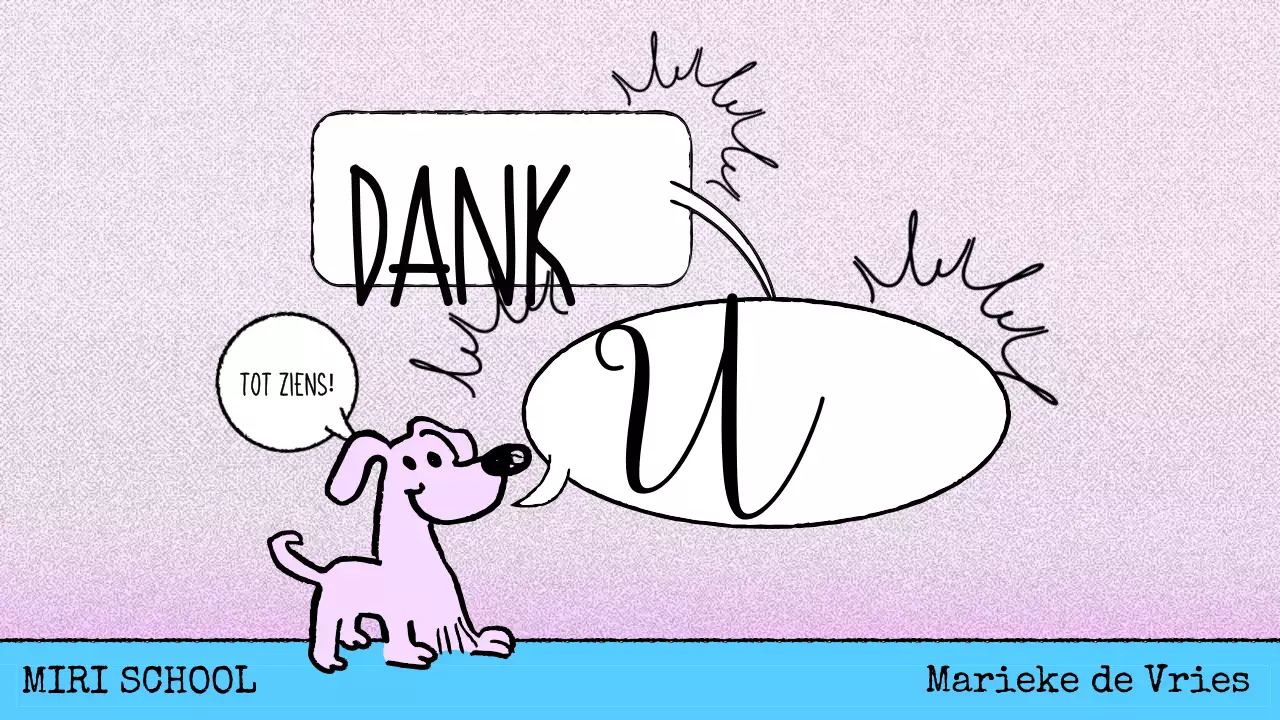 roze strip grammatica lesmateriaal