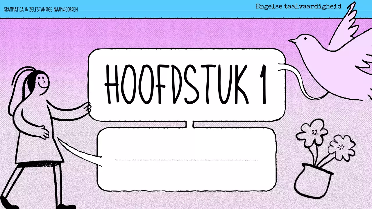 roze strip grammatica lesmateriaal