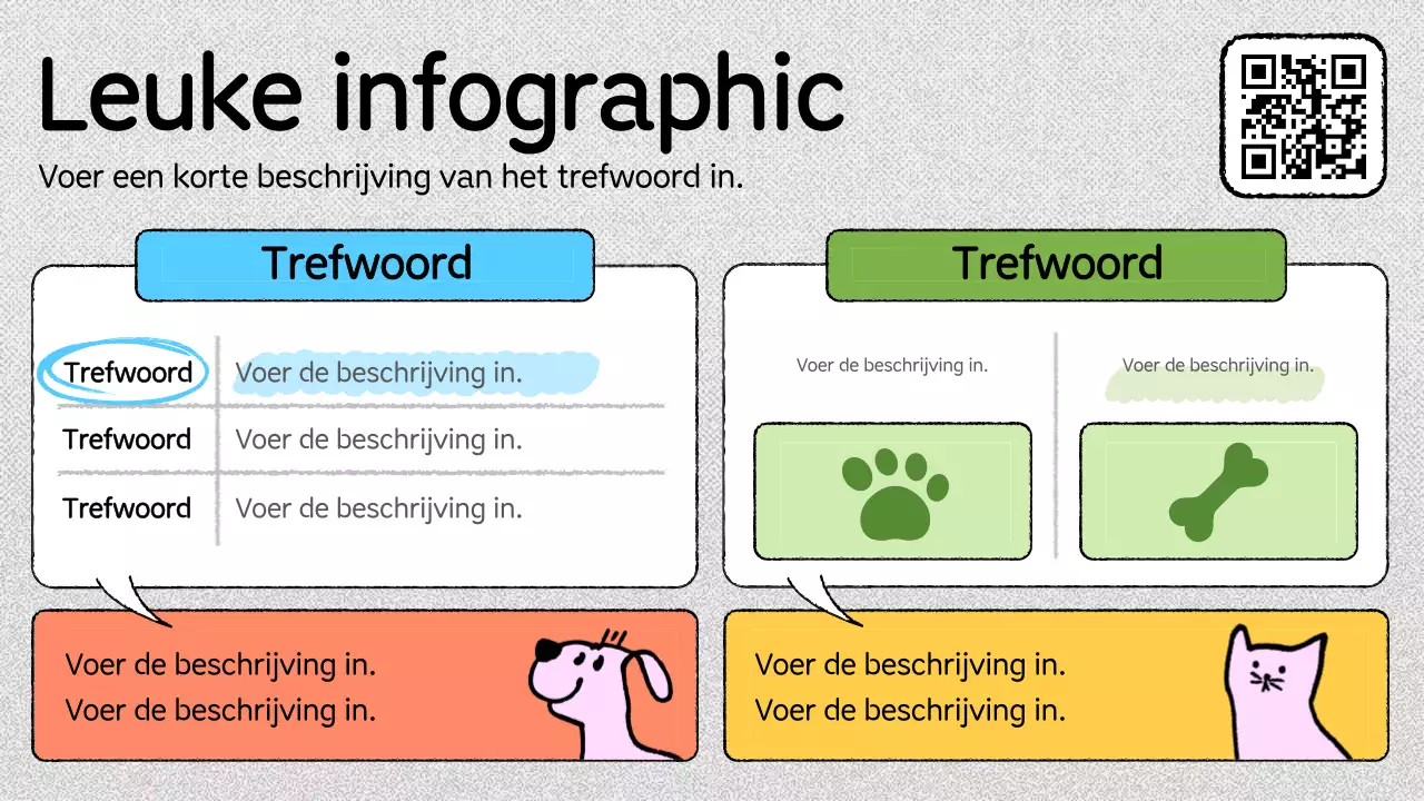 roze trendy infographic melding