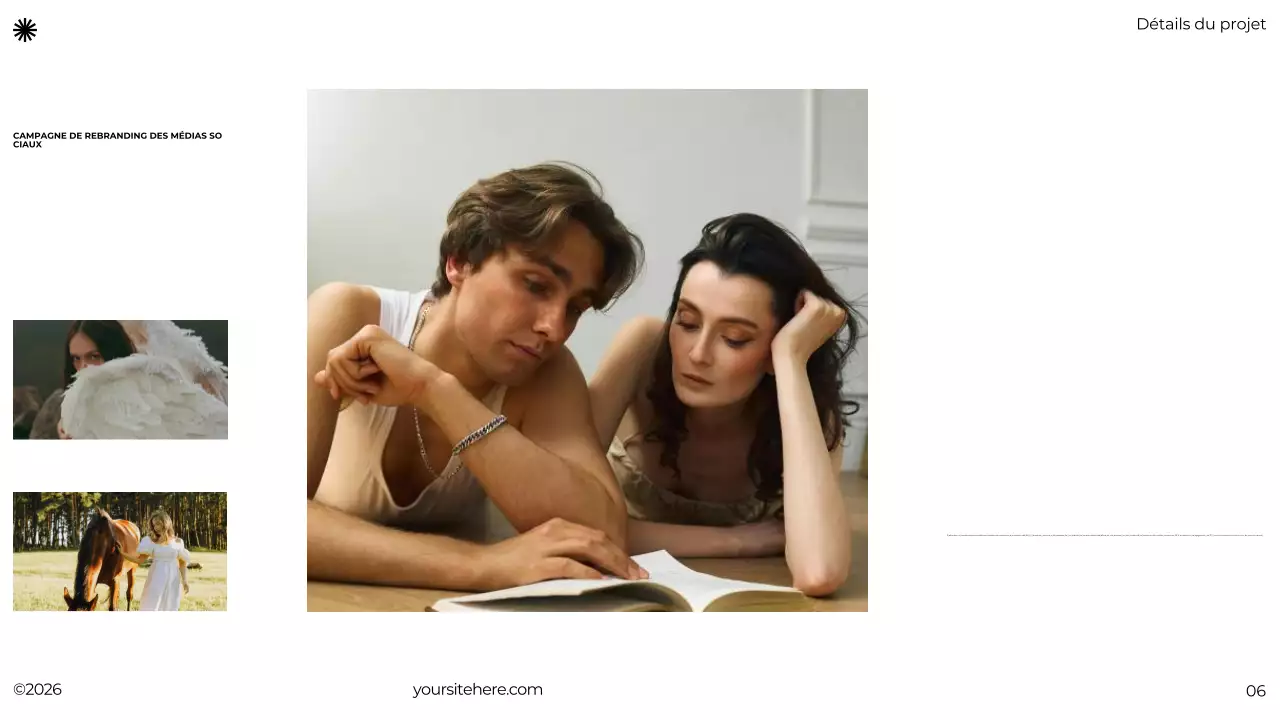 portfolio minimaliste noir et gris