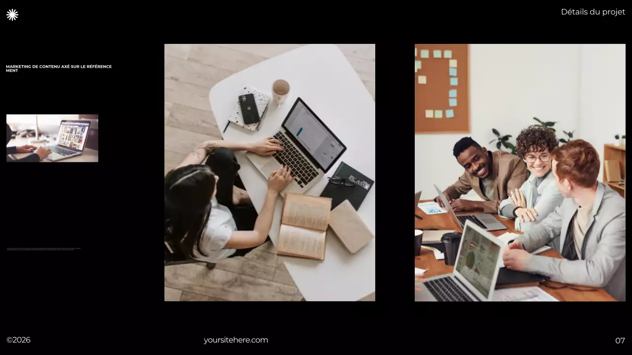 portfolio minimaliste noir et gris