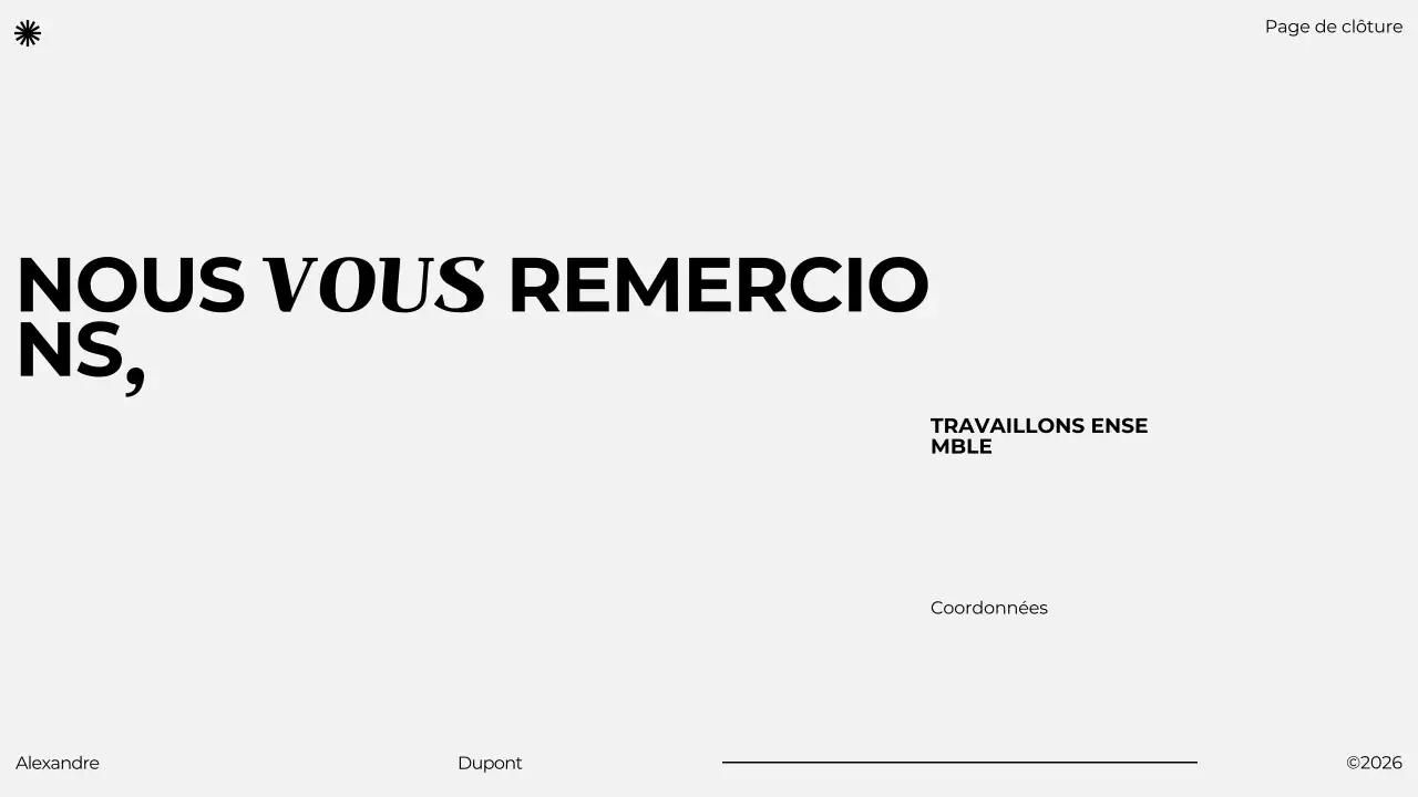 portfolio minimaliste noir et gris