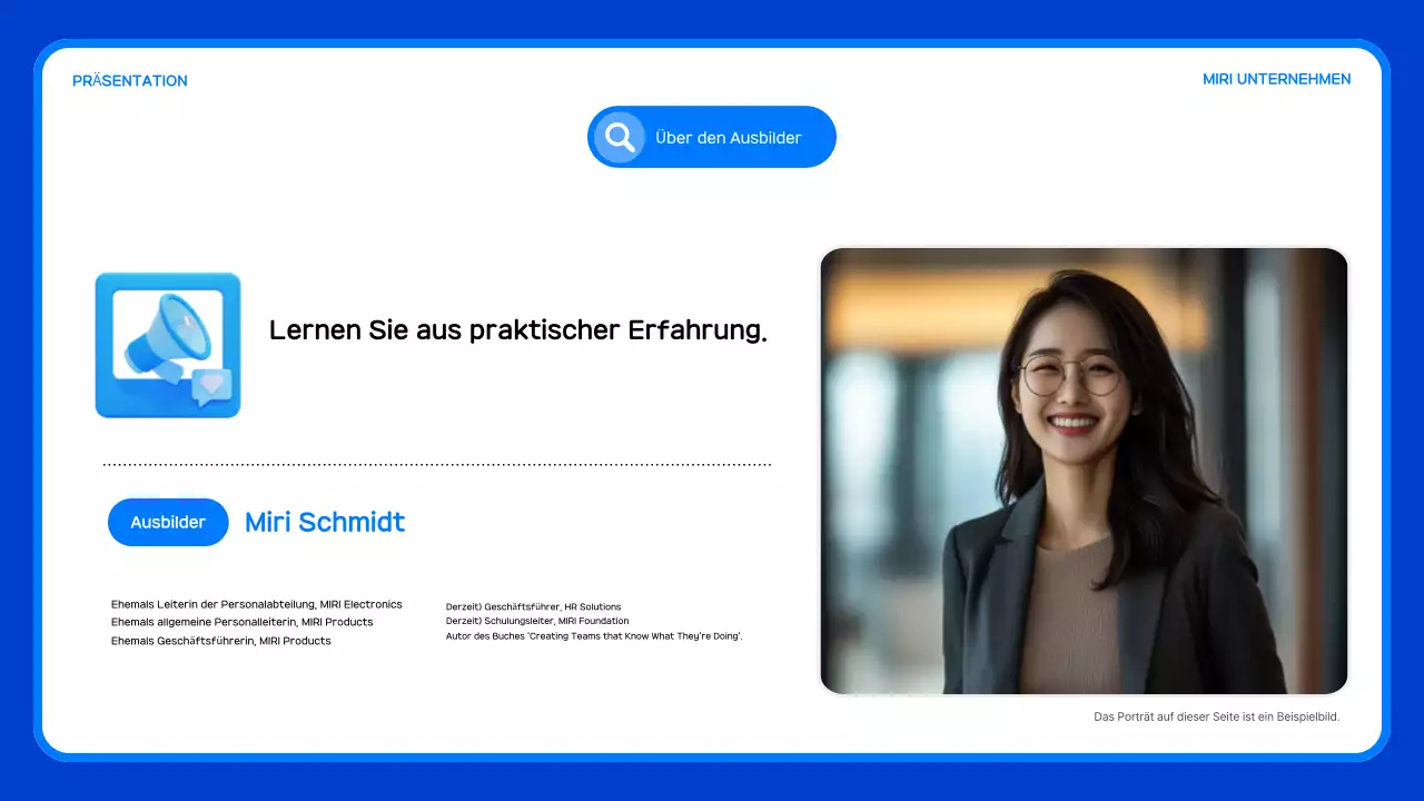 Ein Leitfaden für einfache Inhouse-Seminare in Blau