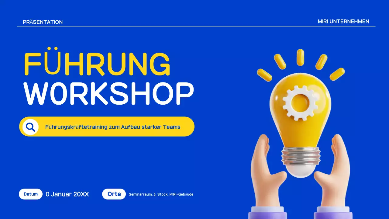 Ein Leitfaden für einfache Inhouse-Seminare in Blau