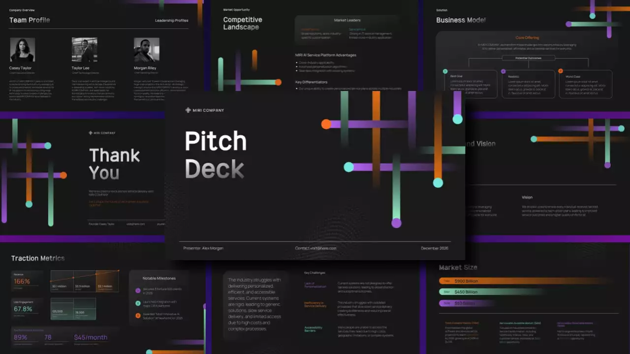 black modern business pitch