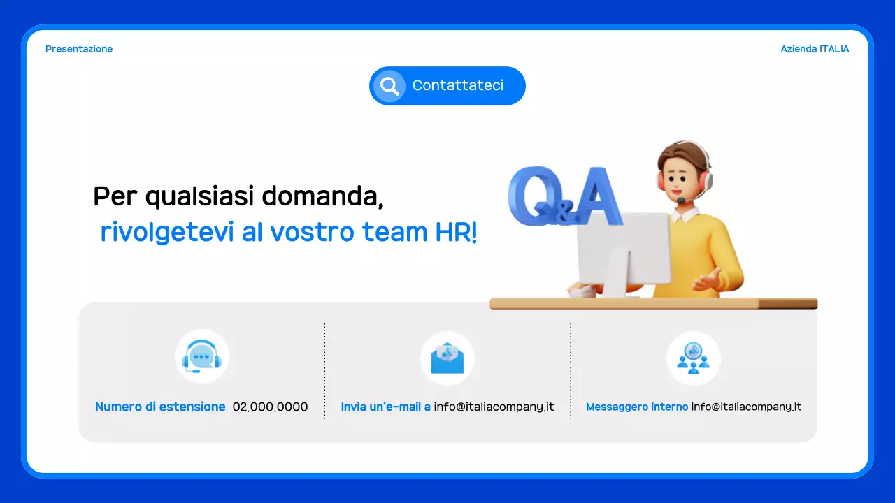 Guida ai seminari interni semplici in blu