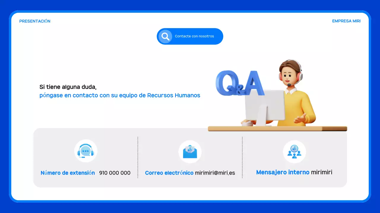 Guía de seminarios internos sencillos en azul