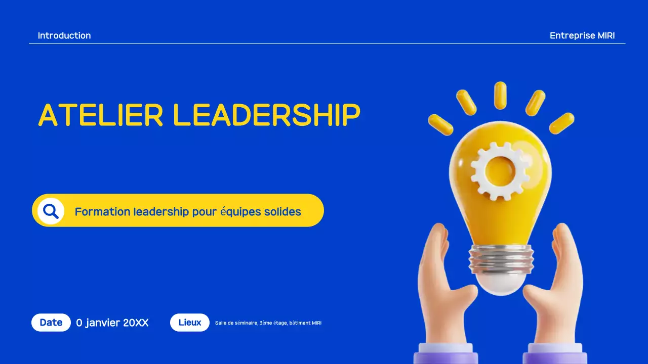 Un guide pour des séminaires internes simples en bleu