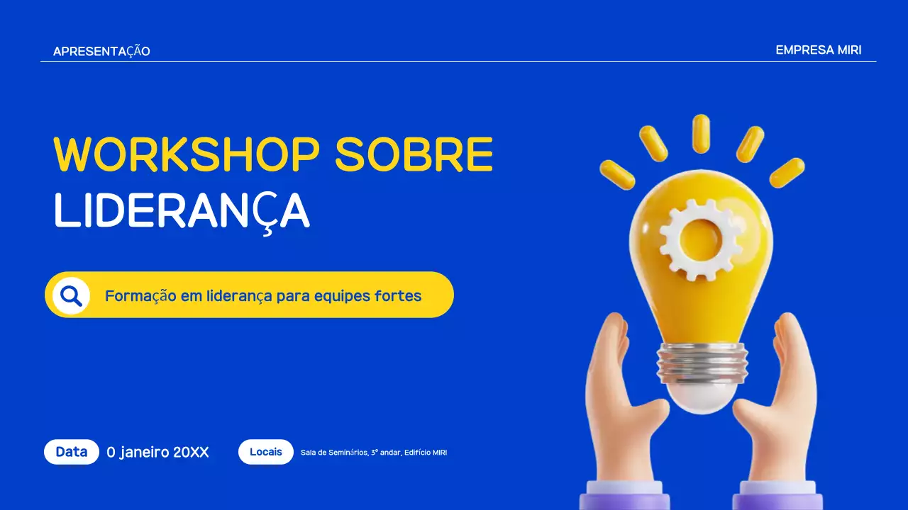 Um guia para seminários internos simples em azul